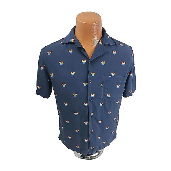 Disney Other - Disney Button Shirt Men's XL‎ Mickey Mouse Pride Rainbow